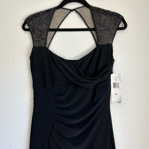 Elegant Black Tie Evening Gown Dress